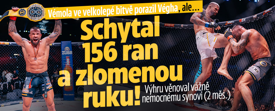 Vémola ve velkolepé bitvě porazil Végha: 156 ran a zlomená ruka! 