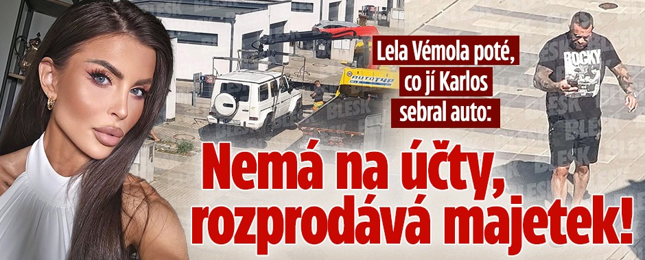 Banner ke žhavému tématu: Lela Vémola poté, co jí Karlos zabavil ...