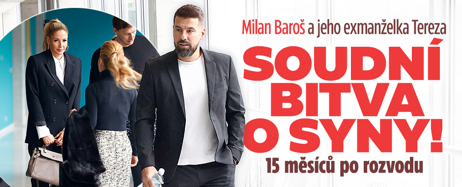 Banner ke žhavému tématu: Fotbalista Baroš versus exmanželka ...