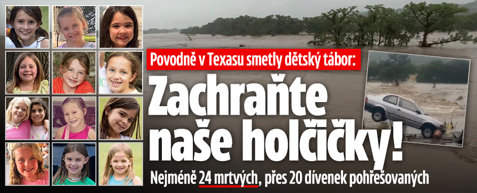 Bleskové povodně v Texasu smetly dětský tábor: Přes 20 holčiček hledají