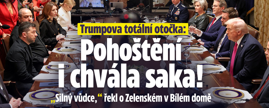Banner ke žhavému tématu: Trump přijal Zelenského v Bílém domě: ...