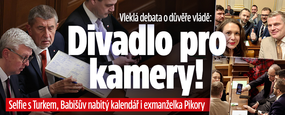 Banner ke žhavému tématu: ONLINE: Vleklá debata o důvěře vládě. ...