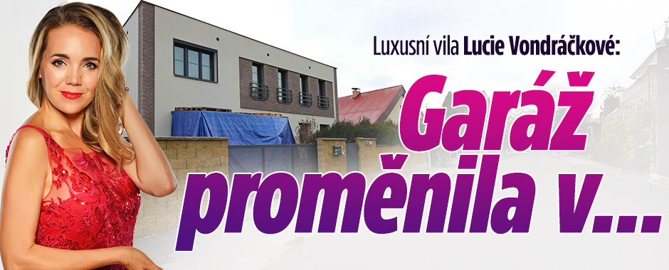 Banner ke žhavému tématu: Luxusní vila Lucie Vondráčkové: Garáž ...