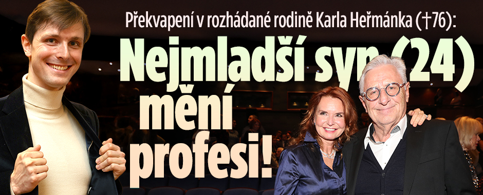 Překvapivé dění v rodině herce Heřmánka (†76): Po roztržce bratrů a útěku Karla mladšího… Nejmladší syn mění profesi!