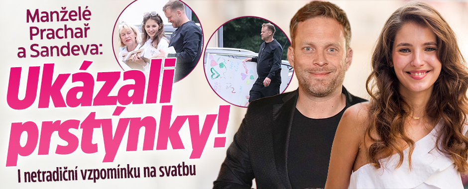 Banner ke žhavému tématu: Manželé Prachař a Sandeva ukázali ...
