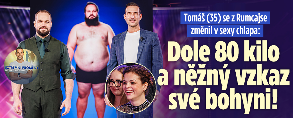 Banner ke žhavému tématu: Tomáš (35) se z Rumcajse změnil v sexy ...
