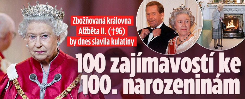 Banner ke žhavému tématu: Zbožňovaná královna Alžběta II. (†96) ...