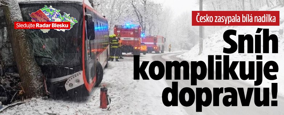 Banner ke žhavému tématu: Česko zasypal sníh: Nehody a komplikace ...