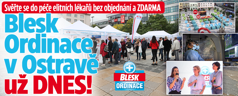 Banner ke žhavému tématu: Blesk Ordinace v Ostravě už DNES!