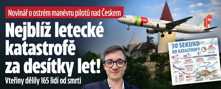 Banner ke žhavému tématu: Manévr pilotů u Prahy: Nejblíž letecké ...