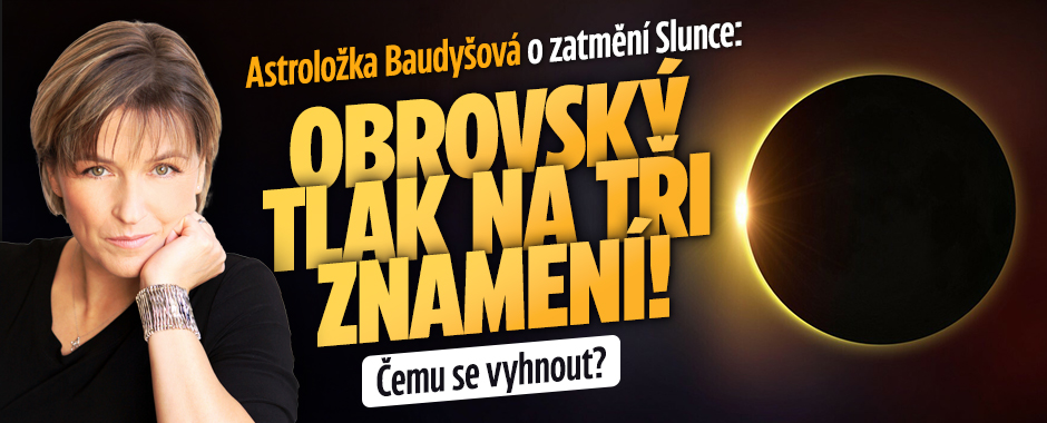 Banner ke žhavému tématu: Astroložka o zatmění Slunce: Obrovský ...