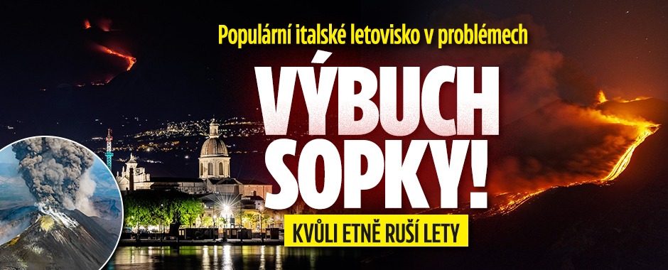 Banner ke žhavému tématu: Erupce sicilské sopky Etny: Ruší ...