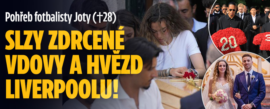 Pohřeb Joty (†28): Slzy zdrcené vdovy a hvězd Liverpoolu