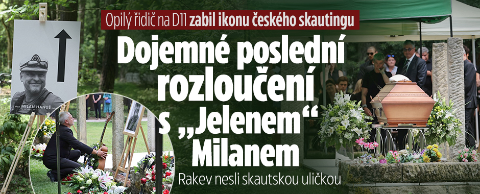 Opilý řidič zabil skauta: Poslední rozloučení s „Jelenem“