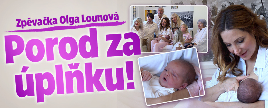 Banner ke žhavému tématu: Zpěvačka Olga Lounová: Porod za úplňku!