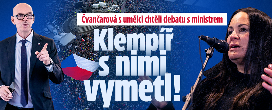 Banner ke žhavému tématu: Čvančarová s umělci chtěli debatu: ...