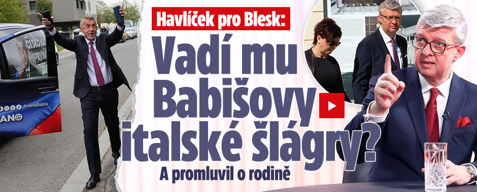 Banner ke žhavému tématu: Havlíček pro Blesk: Vadí mu Babišovy ...