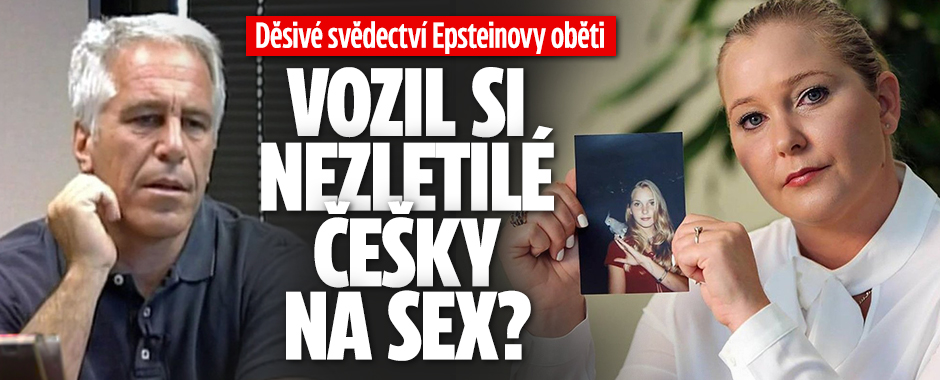 Banner ke žhavému tématu: Svědectví Epsteinovy oběti: Vozil si ...