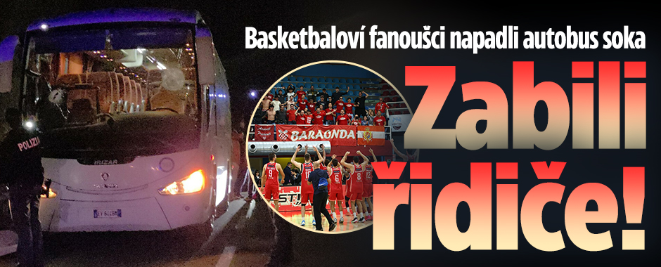 Banner ke žhavému tématu: Basketbaloví fanoušci napadli autobus ...