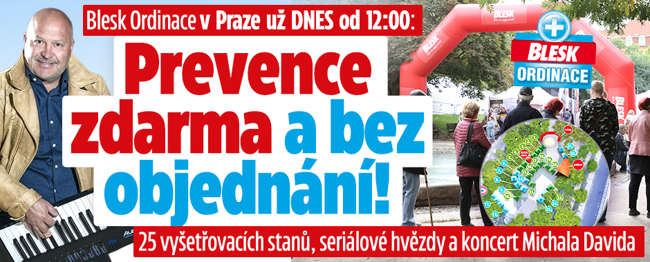 Banner ke žhavému tématu: Blesk Ordinace v Praze už DNES: ...