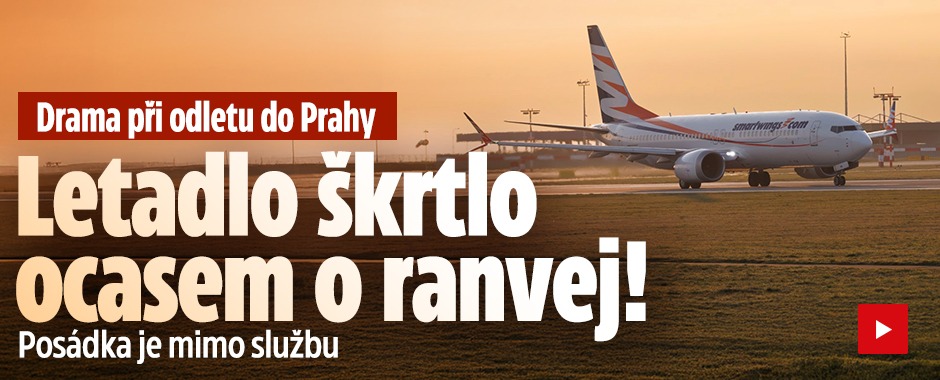 Banner ke žhavému tématu: Drama při odletu do Prahy: Letadlo ...