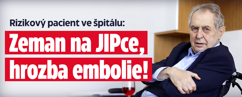 Banner ke žhavému tématu: Exprezident Zeman po další operaci: ...