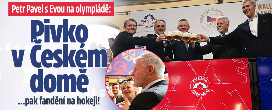 Banner ke žhavému tématu: Pavel s první dámou Evou na olympiádě: ...
