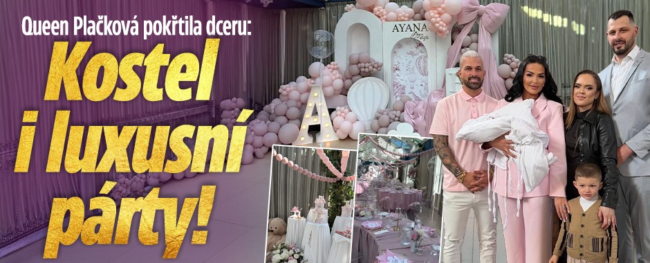 Banner ke žhavému tématu: Queen Plačková pokřtila dceru: Kostel i ...