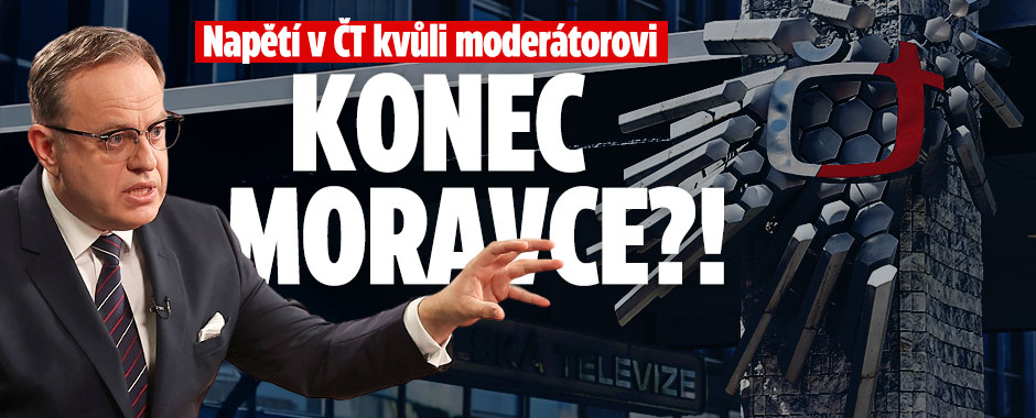 Banner ke žhavému tématu: Napětí v České televizi: Konec Moravce ...
