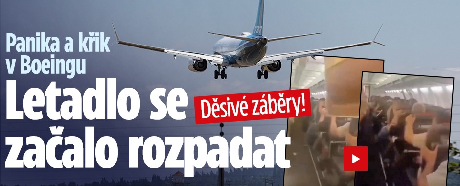 Banner ke žhavému tématu: Exploze a křik v Boeingu: Letadlo se ...