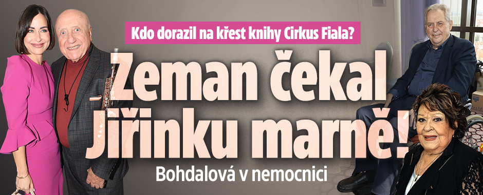 Křest knihy Cirkus Fiala: Bohdalová musela do nemocnice