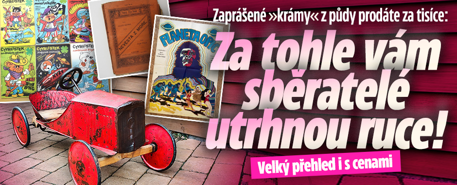 Banner ke žhavému tématu: Krámy z půdy za tisíce: Za tohle vám ...