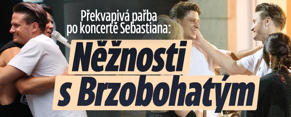 Pařba po koncertě Sebastiana: Něžnosti s Brzobohatým