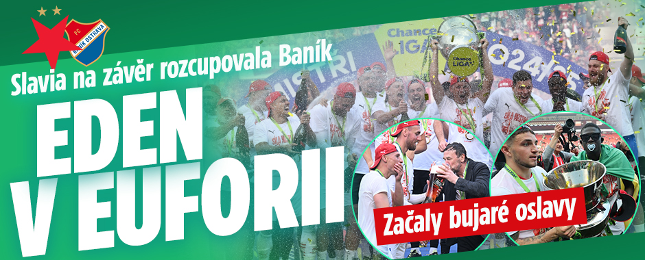 Slavia na závěr rozcupovala Baník: Eden v euforii