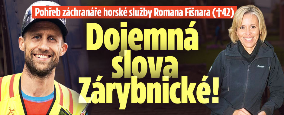 Banner ke žhavému tématu: Pohřeb záchranáře Romana (†42): Dojemná ...
