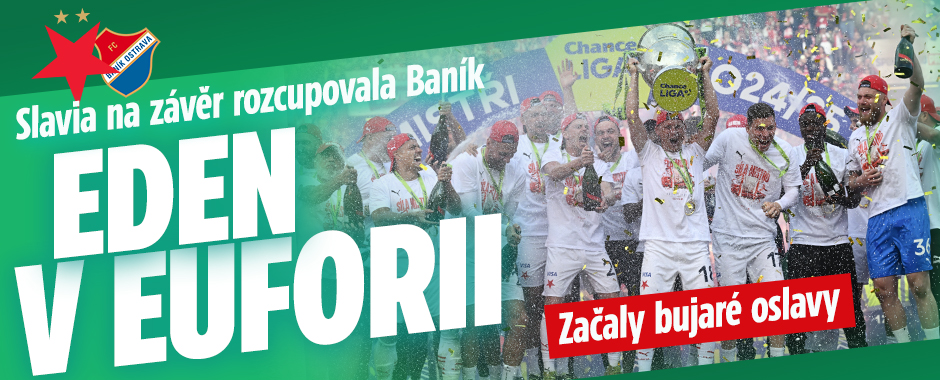 Slavia na závěr rozcupovala Baník: Eden v euforii