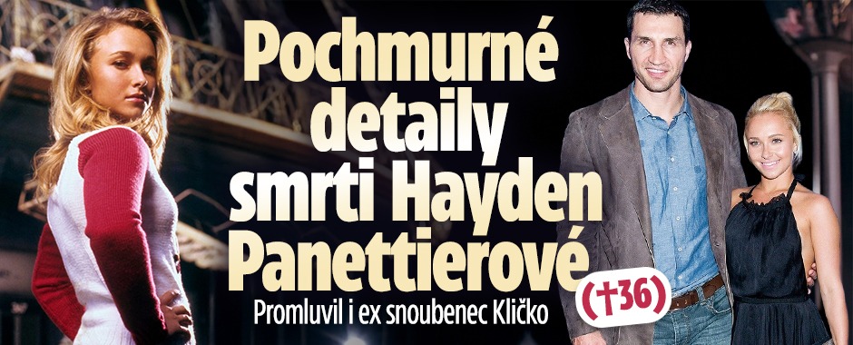 Banner ke žhavému tématu: Detaily smrti Hayden Panettierové ...