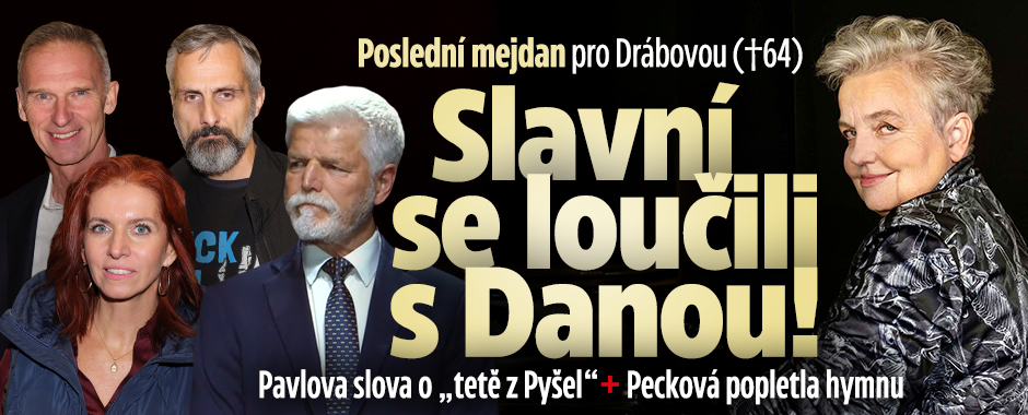 Banner ke žhavému tématu: Slavní se loučili s Drábovou (†64) ve ...