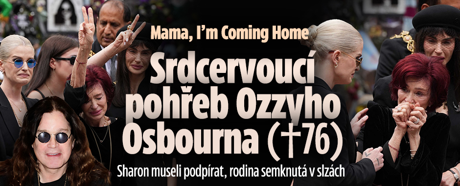 Poslední rozloučení s Ozzym Osbournem (†76): Rodina v slzách a davy fanoušků! Sharon držely děti 