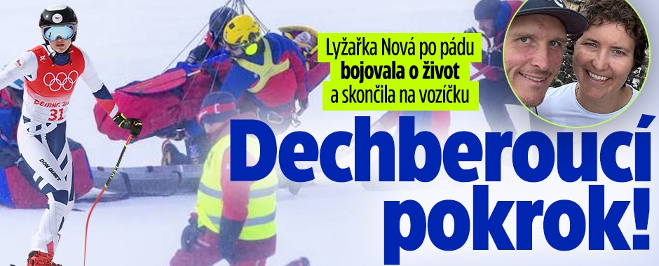 Banner ke žhavému tématu: Lyžařka Nová po pádu bojovala o život: ...