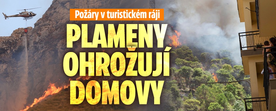 Banner ke žhavému tématu: Vlna požárů v turistickém ráji: Plameny ...