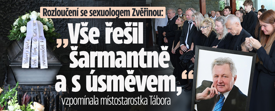 Banner ke žhavému tématu: Pohřeb Jaroslava Zvěřiny: Loučili se ...