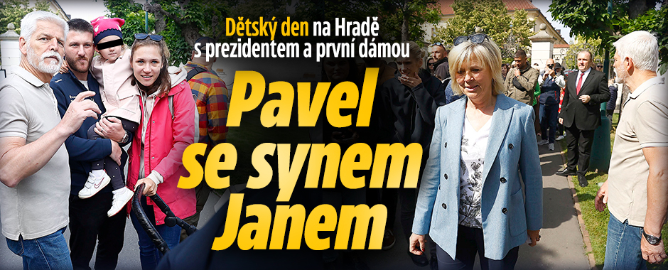 Dětský den na Hradě: Dorazil prezident se synem