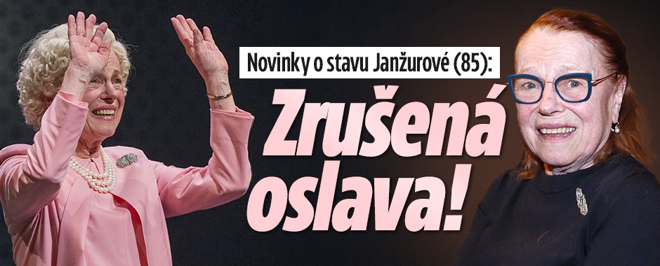 Banner ke žhavému tématu: Nemocná Iva Janžurová (85): Oslava se ...