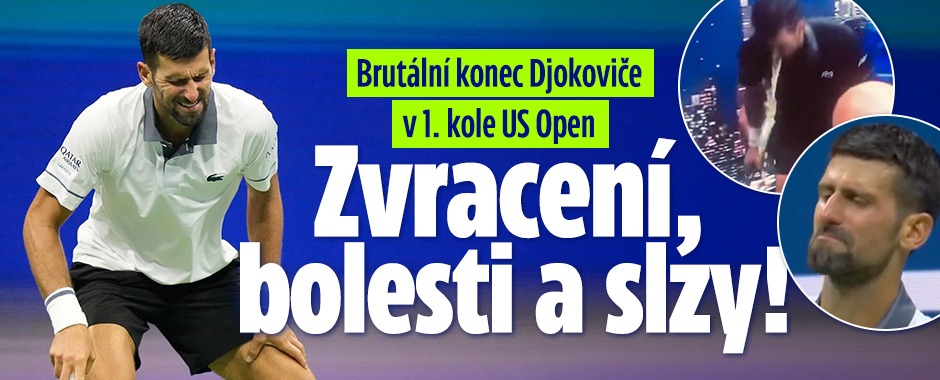 Banner ke žhavému tématu: Brutální konec Djokoviče v 1. kole US ...