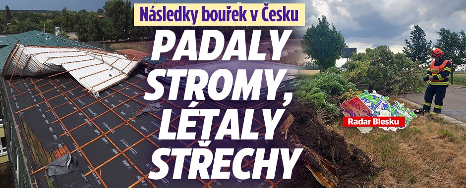 Banner ke žhavému tématu: Bouřky škodily na Moravě: Padaly ...