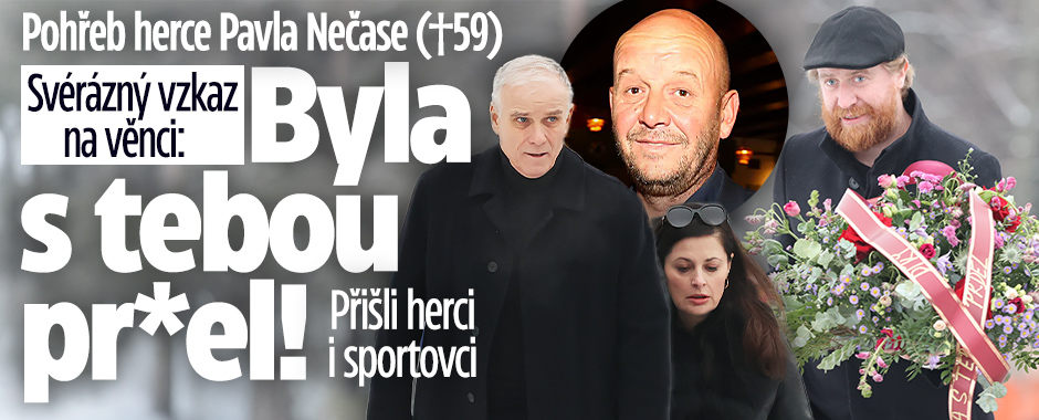 Banner ke žhavému tématu: Pohřeb Pavla Nečase (†59): Ani kalamita ...