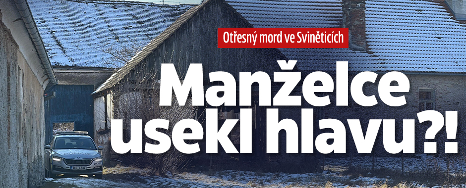 Banner ke žhavému tématu: Otřesný mord ve Sviněticích: Ženě usekl ...