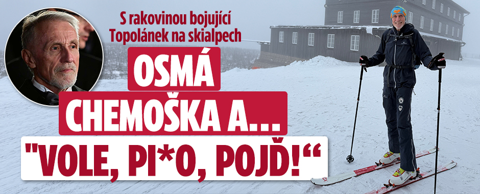 Banner ke žhavému tématu: Nemocný Topoánek vyrazil na skialpy: ...