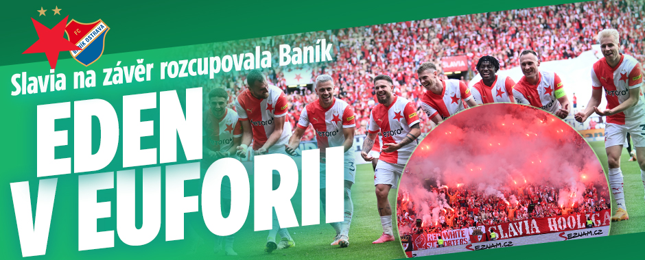 Slavia na závěr rozcupovala Baník: Eden v euforii